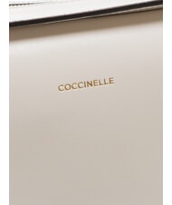 COCCINELLE MALETA CALF Lederhandtasche mit Schulterriemen Wei&szlig; - Damentaschen - 4