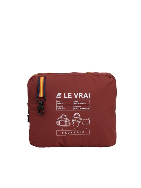 LE VRAI 4.0 MARCEL Wasserdichte Reisetasche roter Syrah - Reisetaschen