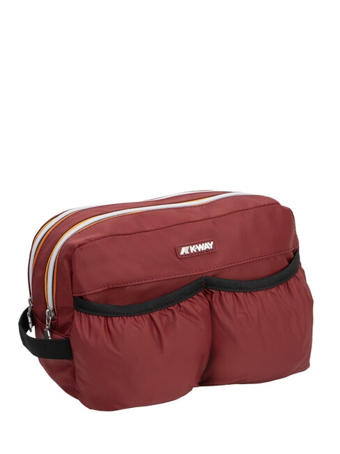 ALBAS Kosmetiktasche mit Doppelrei&szlig;verschluss und Taschen roter Syrah - Beauty-Case