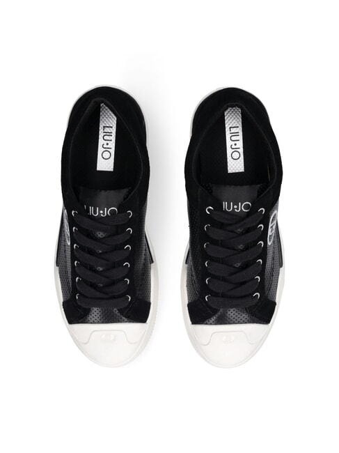 BENSON 01 mikroperforierte Sneaker Schwarz - Damenschuhe