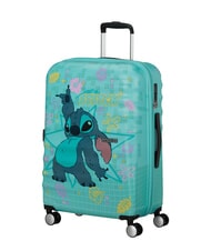AMERICAN TOURISTER WAVEBREAKER DISNEY  Mittlerer Trolley  Stich Blume - Harte Trolleys - 3