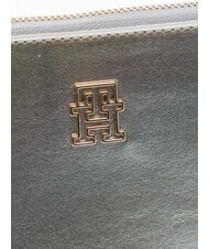 TOMMY HILFIGER TH MONOGRAM Umschlagtasche mit Handgelenkschlaufe metallisches Silber - Damentaschen - 3