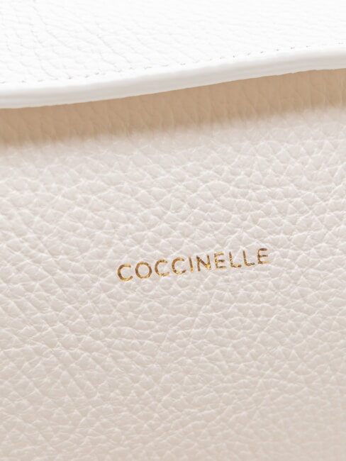 MALETA Kleine Schultertasche aus Leder Wei&szlig; - Damentaschen