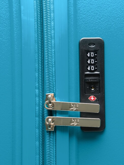 SLIDE Gro&szlig;er, erweiterbarer Trolley Malachitblau - Harte Trolleys