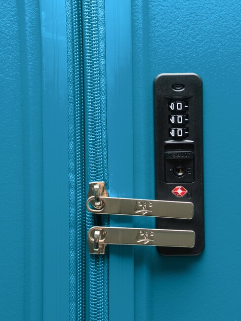 SLIDE Mittlerer Trolley, ausziehbar Malachitblau - Harte Trolleys