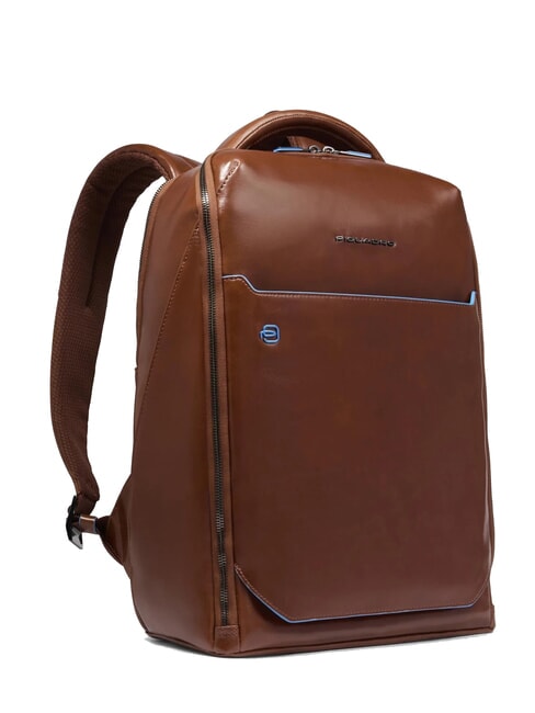 BLUE SQUARE Lederrucksack, 14-Zoll-Laptophalter BRAUN - PC-Rucks&auml;cke
