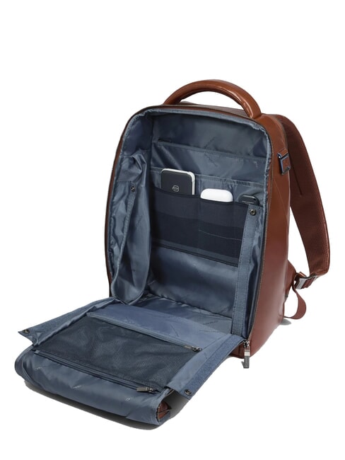 BLUE SQUARE Lederrucksack, 14-Zoll-Laptophalter BRAUN - PC-Rucks&auml;cke