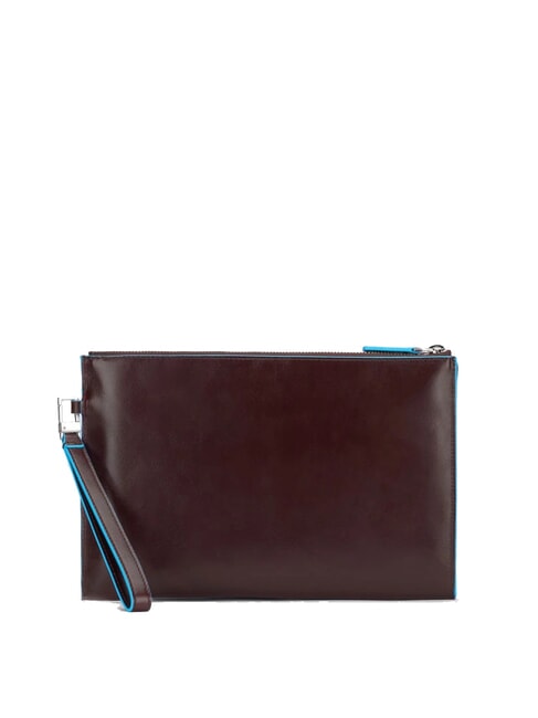 BLUE SQUARE Flache Clutch aus Leder MAHAGONI - Damentaschen