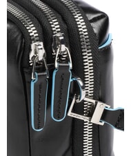 PIQUADRO BLUE SQUARE Organisierte Clutch aus Leder Schwarz - Tablettmappe &amp; Organizer - 3