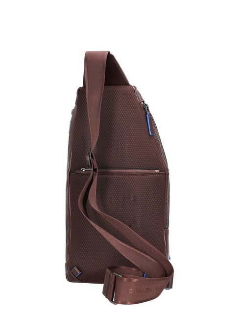 BLUE SQUARE Schultertasche/Rucksack aus Leder mit Mini-Tablet-Halterung MAHAGONI - Umh&auml;ngetaschen Herren