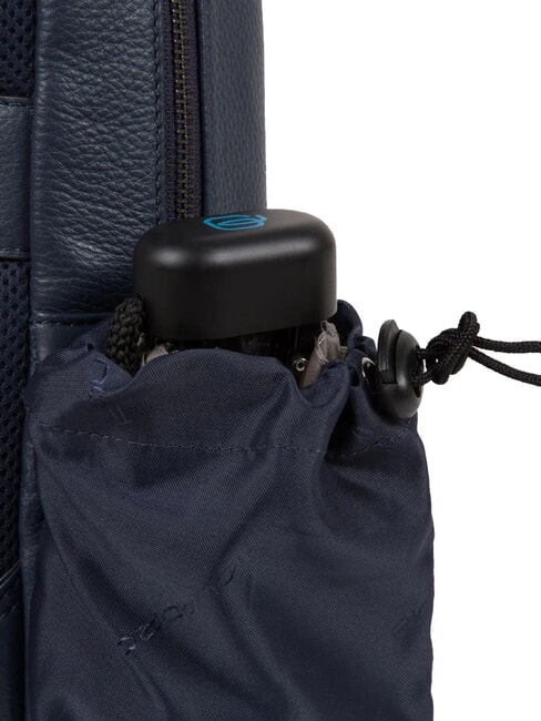 MODUS SPECIAL Lederrucksack f&uuml;r PC 14 " Blau - PC-Rucks&auml;cke