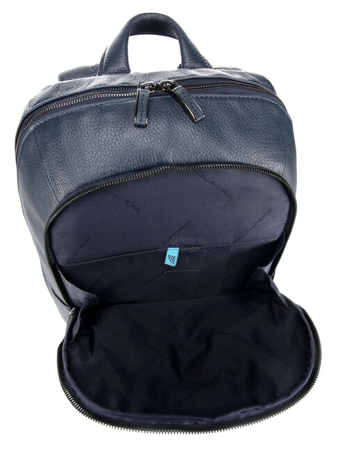 MODUS SPECIAL Lederrucksack f&uuml;r PC 14 " Blau - PC-Rucks&auml;cke