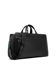PIQUADRO BLUE SQUARE Reisetasche aus Leder Schwarz - Reisetaschen - 3