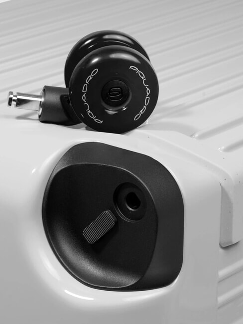 POP Gro&szlig;er Einkaufswagen Wei&szlig; - Harte Trolleys