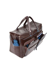 PIQUADRO BLUE SQUARE Reisetasche aus Leder, Laptopfach f&uuml;r 15-Zoll-Laptops - Reisetaschen
