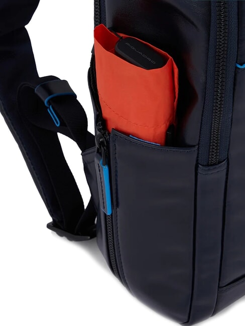 B2 REVAMP 14-Zoll-Laptop-Rucksack aus Leder Blau - PC-Rucks&auml;cke
