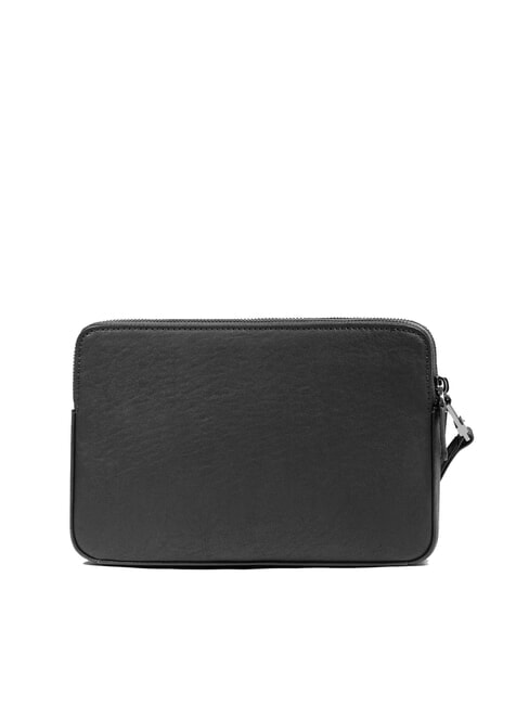 BLACK SQUARE Herren-Clutch aus Leder mit Handgelenkschlaufe Schwarz - Tablettmappe &amp; Organizer