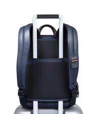 PIQUADRO HARPER 14-Zoll-Laptop-Rucksack, erweiterbar blau/dunkelbraun - PC-Rucks&auml;cke - 3