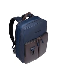 PIQUADRO HARPER 14-Zoll-Laptop-Rucksack, erweiterbar blau/dunkelbraun - PC-Rucks&auml;cke - 6