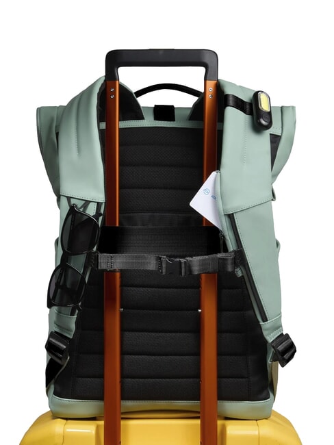 CORNER SPECIALE GOMMATO Rolltop-Rucksack f&uuml;r 15,6-Zoll-Laptop GR&Uuml;N - PC-Rucks&auml;cke