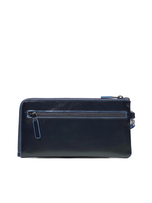 BLUE SQUARE Herren-Clutch aus Leder mit Kartenhalter Blau - Brieftaschen Herren