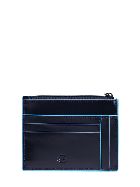 BLUE SQUARE Leder-Kartenetui / M&uuml;nzb&ouml;rse Blau - Brieftaschen Herren