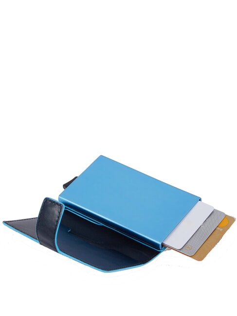 BLUE SQUARE Geldb&ouml;rse aus Leder Blau - Brieftaschen Herren