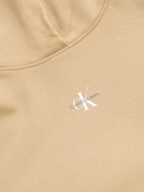 CK JEANS Baumwoll-Sweatshirt mit Kapuze und Tasche Travertine - Sweatshirts Damen