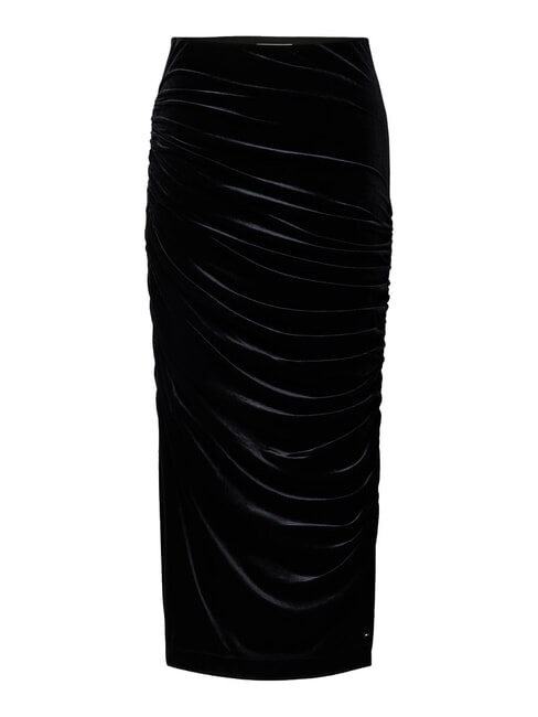 TH Bleistiftrock mit R&uuml;schen Schwarz - Damenr&ouml;cke