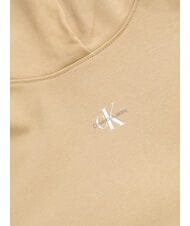 CALVIN KLEIN CK JEANS Baumwoll-Sweatshirt mit Kapuze und Tasche Travertine - Sweatshirts Damen - 3