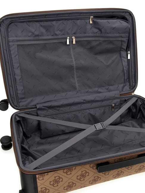 BERTA 28 Gro&szlig;er, ausziehbarer Wagen Latte-Logo / braun - Harte Trolleys