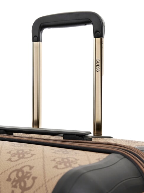 BERTA 28 Gro&szlig;er, ausziehbarer Wagen Latte-Logo / braun - Harte Trolleys