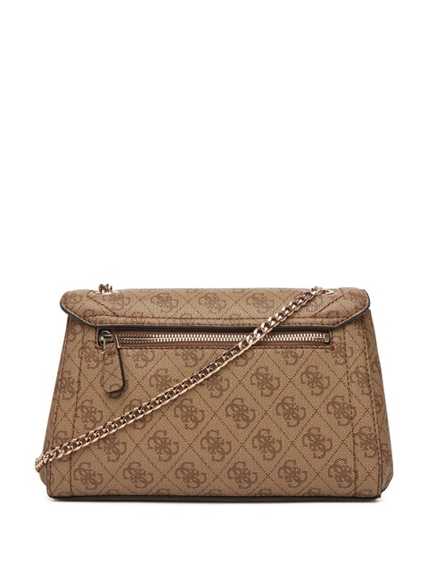 NOELLE 2 Wandelbare Tasche mit Klappe Latte-Logo / braun - Damentaschen