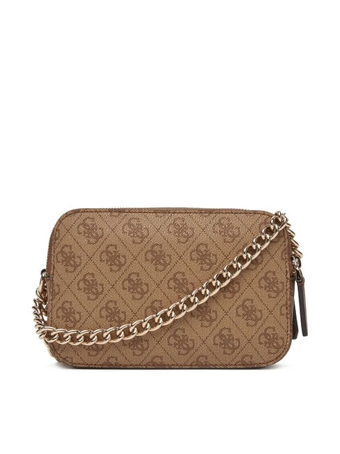 NOELLE 2 Schultertasche f&uuml;r Kamera Latte-Logo / braun - Damentaschen