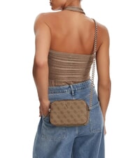 GUESS NOELLE 2 Schultertasche f&uuml;r Kamera Latte-Logo / braun - Damentaschen - 5