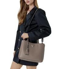 GUESS MERIDIAN 2 Umh&auml;ngetasche dunkles Taupe - Damentaschen - 4