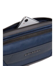 PIQUADRO TRAKAI G&uuml;rteltasche aus Leder und Stoff Blau - H&uuml;fttaschen - 2