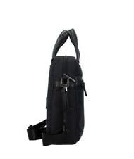 PIQUADRO TRAKAI Aktentasche aus Leder und Stoff f&uuml;r 14-Zoll-Laptops Schwarz - Arbeitstaschen - 3