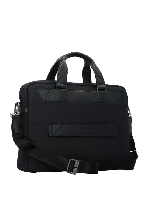 TRAKAI Aktentasche aus Leder und Stoff f&uuml;r 14-Zoll-Laptops Schwarz - Arbeitstaschen