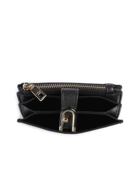 IDEA Lederkartenetui mit M&uuml;nzfach Schwarz - Brieftaschen Damen