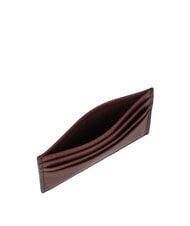 THE BRIDGE ALBERTO Flacher Kartenhalter aus Leder Braun / Palladium - Brieftaschen Herren - 4