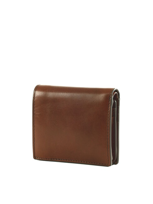 GIACOMO Ledergeldb&ouml;rse mit M&uuml;nzfach Braun / Ruthenium - Brieftaschen Herren
