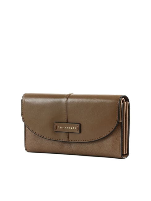 ELISABETTA Gro&szlig;e Ledergeldb&ouml;rse mit Klappe Auster Abb. Gold - Brieftaschen Damen