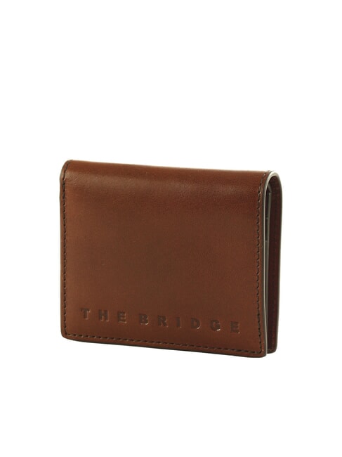 GIACOMO Lederkartenetui mit Klappe Braun / Ruthenium - Brieftaschen Herren