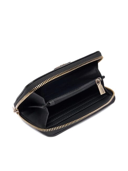 LAUREL 2 Mittelgro&szlig;e Geldb&ouml;rse mit Saffiano-Muster SCHWARZ - Brieftaschen Damen