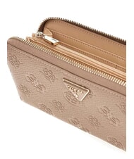 GUESS CRESIDIA 2 Gro&szlig;e Geldb&ouml;rse mit Rei&szlig;verschluss Logo in dunklem Taupe - Brieftaschen Damen - 2