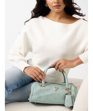 GUESS CRESIDIA 2 Schultertasche mit Schultergurt hellsalbeifarbenes Logo - Damentaschen - 6