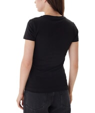 GUESS FLOWERS TRIANGLE Kurzarm-Stretch-T-Shirt - T-Shirts und Tops f&uuml;r Damen