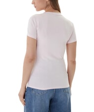 GUESS MINI TRIANGLE T-Shirt mit V-Ausschnitt Zartrosa - T-Shirts und Tops f&uuml;r Damen - 2