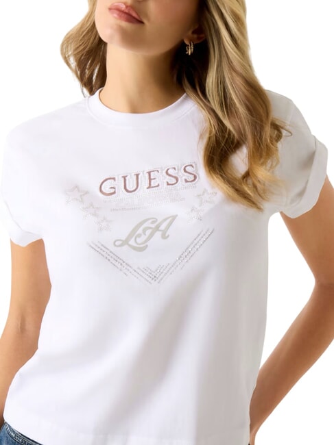 STARS T-Shirt mit Aufdruck und Nieten purwei&szlig; - T-Shirts und Tops f&uuml;r Damen